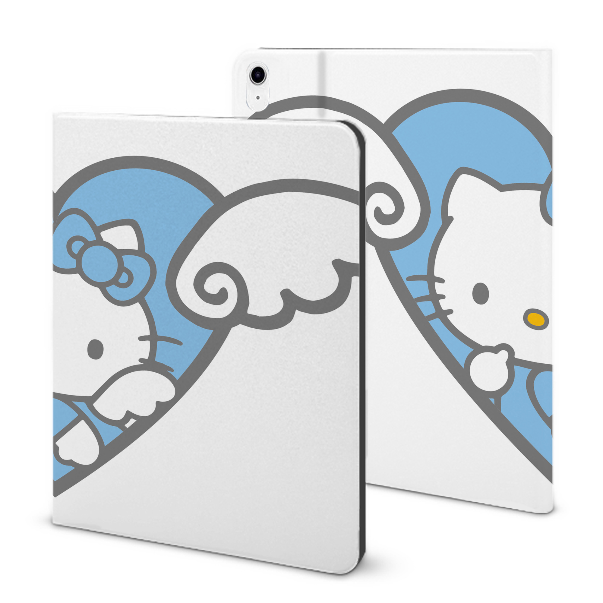 （画像用） Hello Kitty ハローキティ IPad ケース ブック型 PUレザー TPU 耐衝撃 軽量 薄型 ペン収納なし 全面保護 IPad 各モデル対応